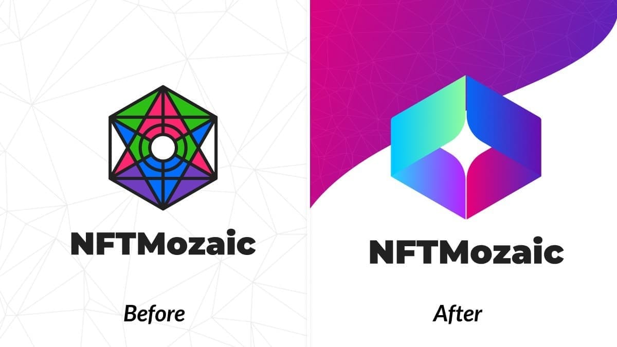 NFTMozaic brand before and after